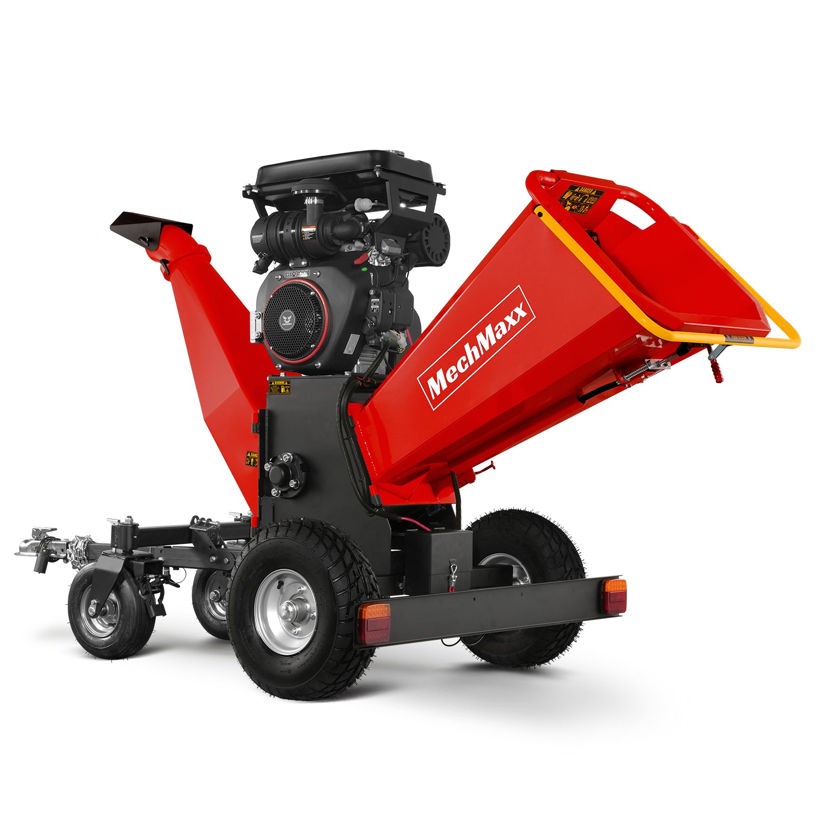Mech-Max B200 Wheel Drum Wood Chipper — Zonsen 999cc 35HP, 8" Capacity, Electric Start